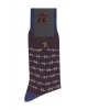 Modern burgundy holly sock with white wire mesh POURNARA FASHION Socks