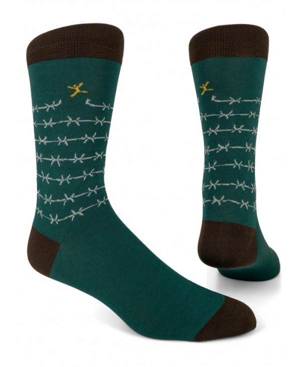 Modern green sock with white wire mesh POURNARA FASHION Socks