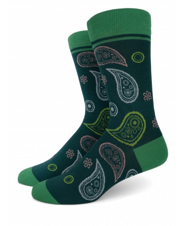 Modern green sock with colorful stripes POURNARA FASHION Socks