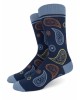 Μπλε μοντέρνα κάλτσα της Πουρνάρα με χρωματιστά λαχούρια  ΚΑΛΤΣΕΣ POURNARA FASHION