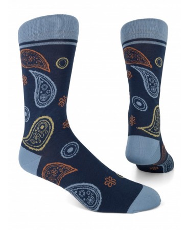 Pournara's blue modern sock with colored charms