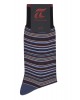 Black sock with stripes in color red raff light blue beige and gray POURNARA FASHION Socks