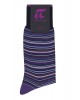 Holly blue sock with purple gray petrol blue and pink stripes POURNARA FASHION Socks
