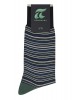 Pournara Fashion men's sock black with green yellow blue and gray stripes POURNARA FASHION Socks