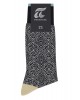 Black sock with a gray geometric pattern POURNARA FASHION Socks