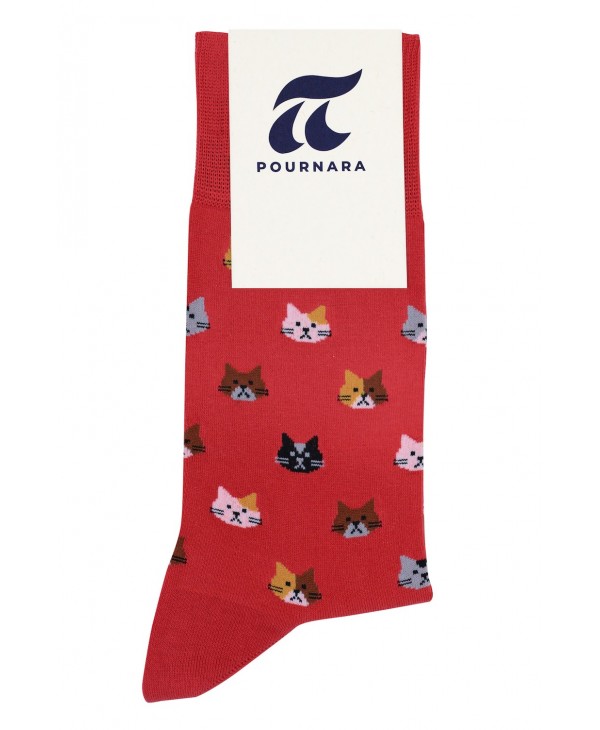 Pournara Fashion men's sock with kitten faces POURNARA FASHION Socks
