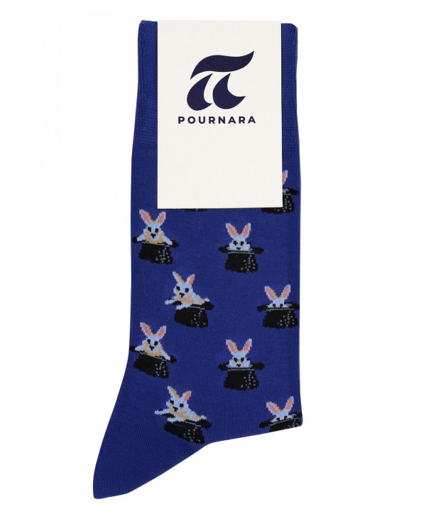 Blue sock with bunnies POURNARA FASHION Socks