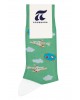 Pournara men's socks green with airplanes and suitcases POURNARA FASHION Socks