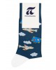 Ανδρικες Καλτσες - Μπλε κάλτσα με αεροπλάνα και βαλιτσες ΚΑΛΤΣΕΣ POURNARA FASHION