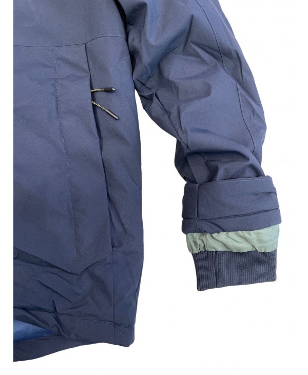 PreEnd jacket in blue with a removable hood and elasticated sleeves JACKET