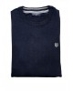 Knitted cotton with round neck in blue color ROUND NECK
