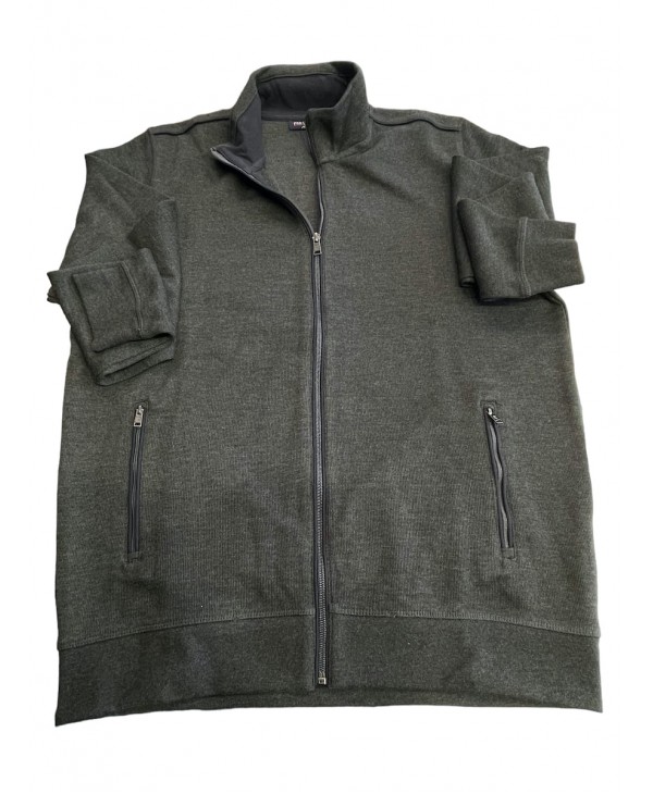 Men's jacket in charcoal color with zipper and side pockets JACKETS