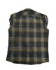 Shacket men's blue with brown check and two flap pockets JACKET