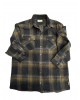 Shacket men's blue with brown check and two flap pockets JACKET