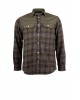 PreEnd shacket shirt in beige plaid with oil base as well as two flap pockets JACKET