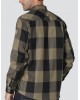 PreEnd Plaid Beige Shirts with Black and Two Pockets JACKET