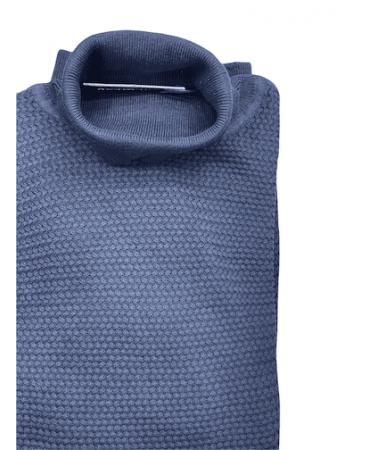 Zivago in Blue Cotton with Embossed Knitting Pre End