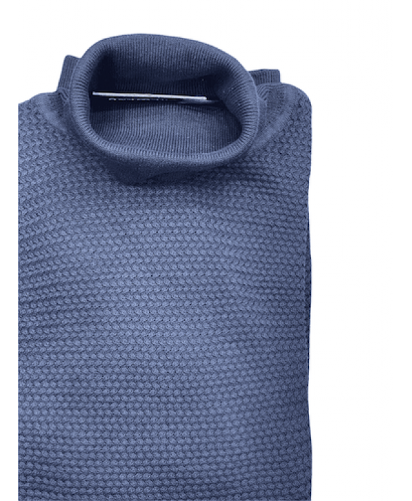 Zivago in Blue Cotton with Embossed Knitting Pre End ZIVAGO