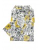 Men's shirt with short sleeves on a white base with yellow flowers PRINTED SHIRT