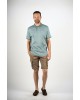 Men's polo shirt with short sleeves and pocket in light green color SHORT SLEEVE POLO 