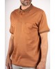 Polo with short sleeves and pocket in light brown color SHORT SLEEVE POLO 