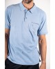 Blue men's polo shirt with pocket SHORT SLEEVE POLO 