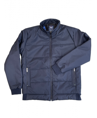 Side Effect jacket in blue color with two external pockets and one internal all with zipper