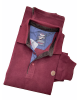 Side Effect Polo Button Blouse with Long Sleeve in Burgundy Color with Blue Finish POLO BUTTON LONG SLEEVE