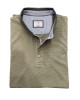 Men's cotton blouse with green collar SHORT SLEEVE POLO 