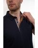 Monochrome blue men's t-shirt with special tampa placket in a comfortable line SHORT SLEEVE POLO 
