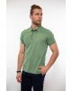 Men's t-shirt in mint color with blue placket by Side Effect SHORT SLEEVE POLO 