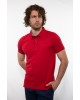 Side Effect men's t-shirt in red color with special placket in raff color SHORT SLEEVE POLO 