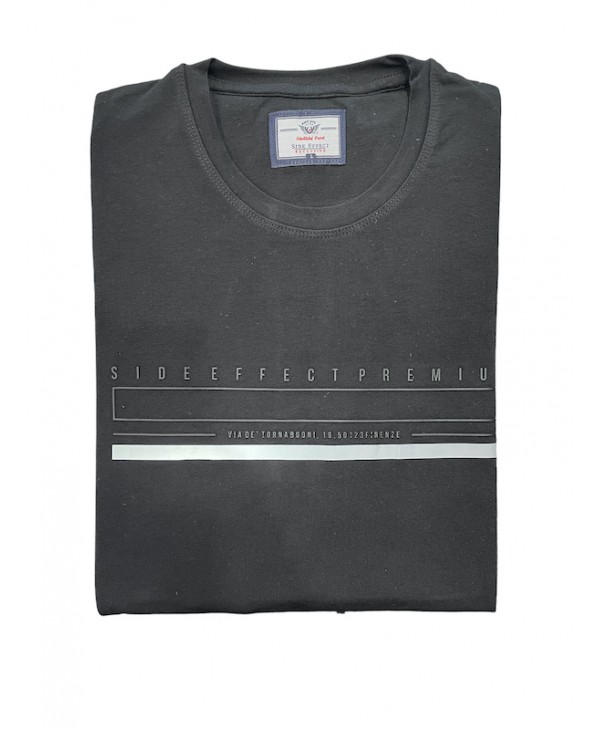 Side Effect T-shirt with embossed print in black and gray T-shirts 