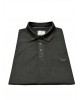 Black polo shirt for men with a particularly robust knit SHORT SLEEVE POLO 