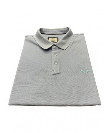 Lilac men's polo shirt with a particularly robust knit