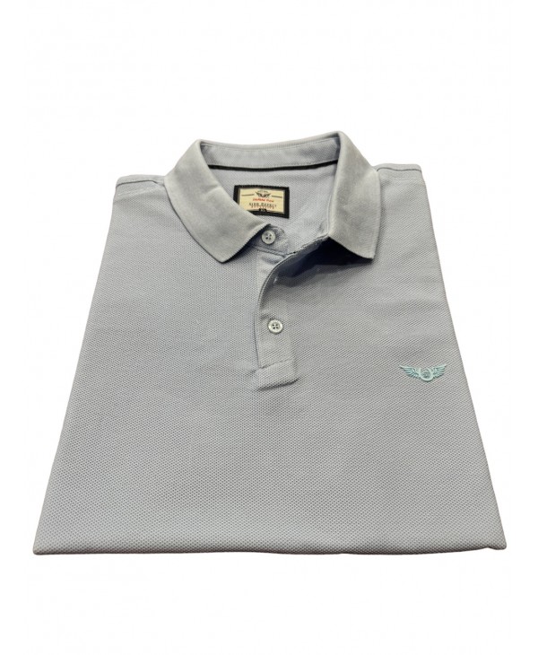 Lilac men's polo shirt with a particularly robust knit SHORT SLEEVE POLO 