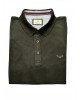 Black men's polo shirt with special relief on the placket SHORT SLEEVE POLO 
