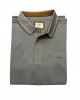 Men's polo shirt in raff color with brown details SHORT SLEEVE POLO 