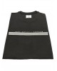 Black cotton T-shirt with gray embossed print T-shirts 