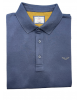 Blouse with collar in blue color with long sleeves and tampa trims POLO BUTTON LONG SLEEVE