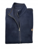 Cardigan by Side Effect in a blue base with brown details, side pockets and special texture JACKETS