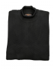 Side Effect men's knitwear with a stand-up neck in black and embossed design ROUND NECK