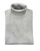 Light gray knitted cotton turtleneck with embossed diamond design by Side Effect ZIVAGO