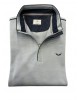 Gray cotton blouse with zipper as well as special details on the collar and shoulders POLO ZIP LONG SLEEVE
