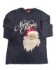 Blue round neck Christmas t-shirt with Santa Claus print ROUND NECK
