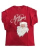 Merry Christmas round neck t-shirt red with Santa Claus print ROUND NECK