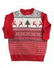 Knitted Christmas unisex red ROUND NECK