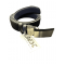 Best double sided leather belt black with blue