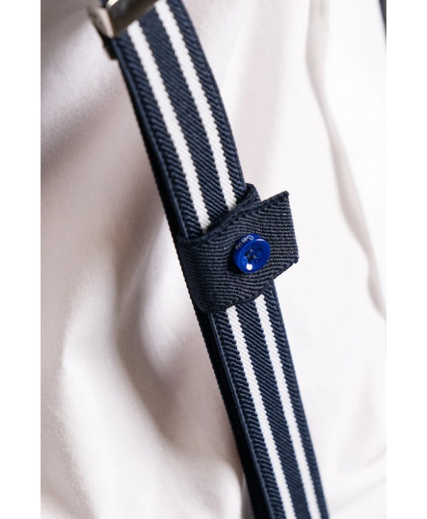 CuffUp men's blue and white stripe suspenders CUFF  BRACES