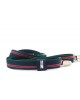 Made in Italy men's braces on a blue base with red and a bit of green CUFF  BRACES